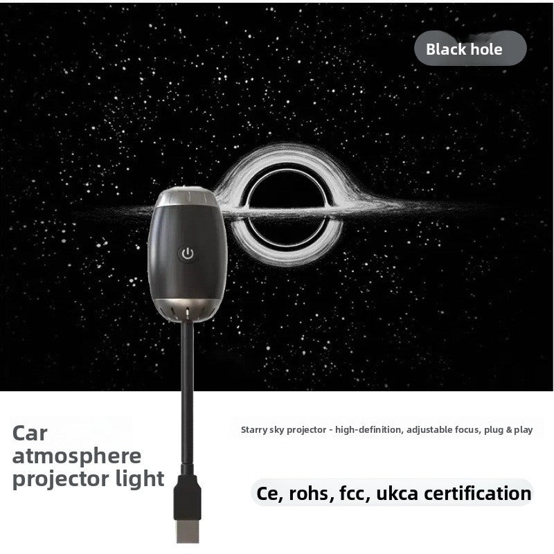 Luz Ambiental con Proyección de Cielo Estrellado para Automóvil USB / USB Car Starry Sky Projection Atmosphere Light