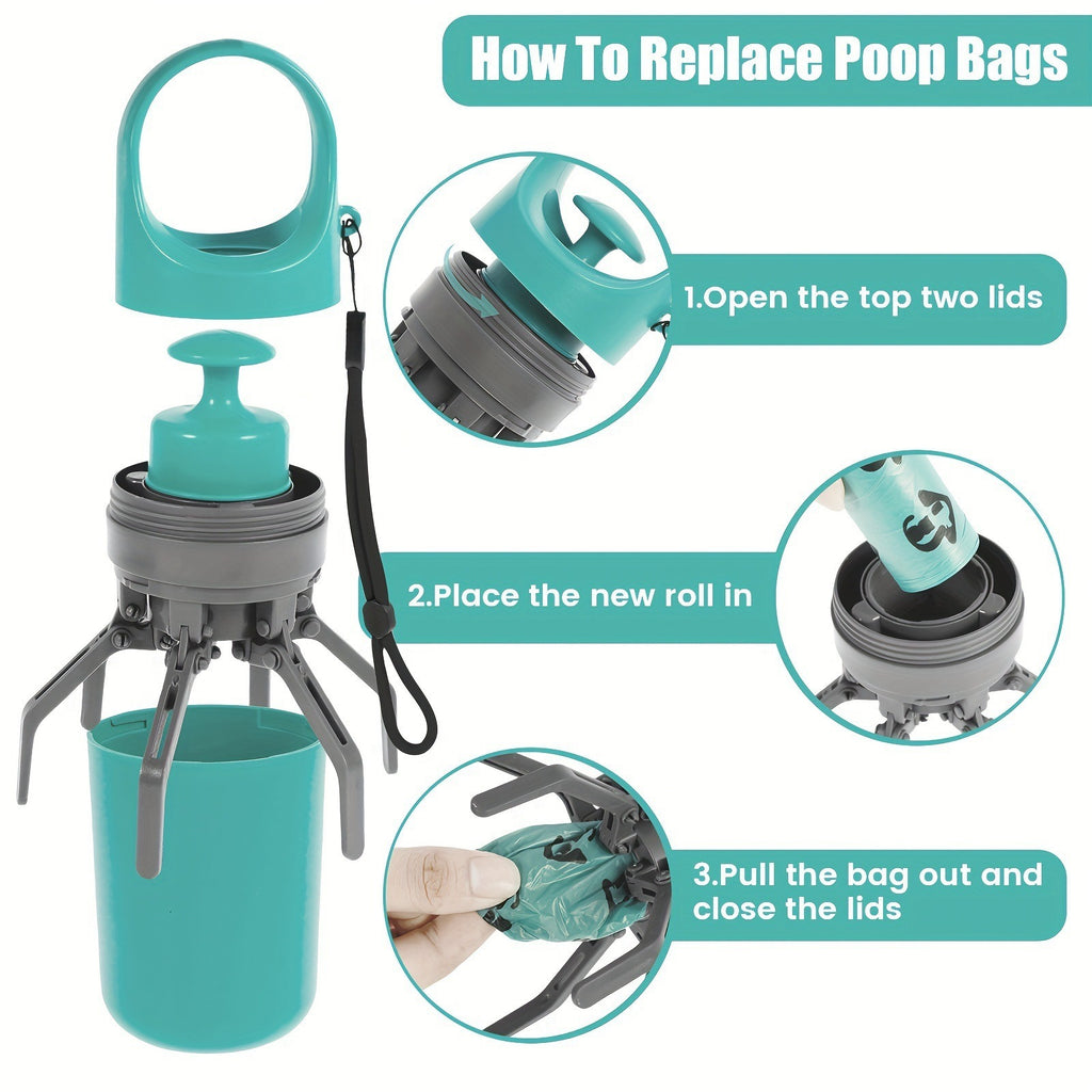 Recogedor Portatil para Desechos de Perro con Bolsas / Portable Dog Poop Scooper with Waste Bags