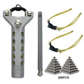 Resortera de aluminio automatica con cargador para tiro al aire libre de bolas de acero / Automatic Magazine Loading Slingshot for Outdoor Shooting