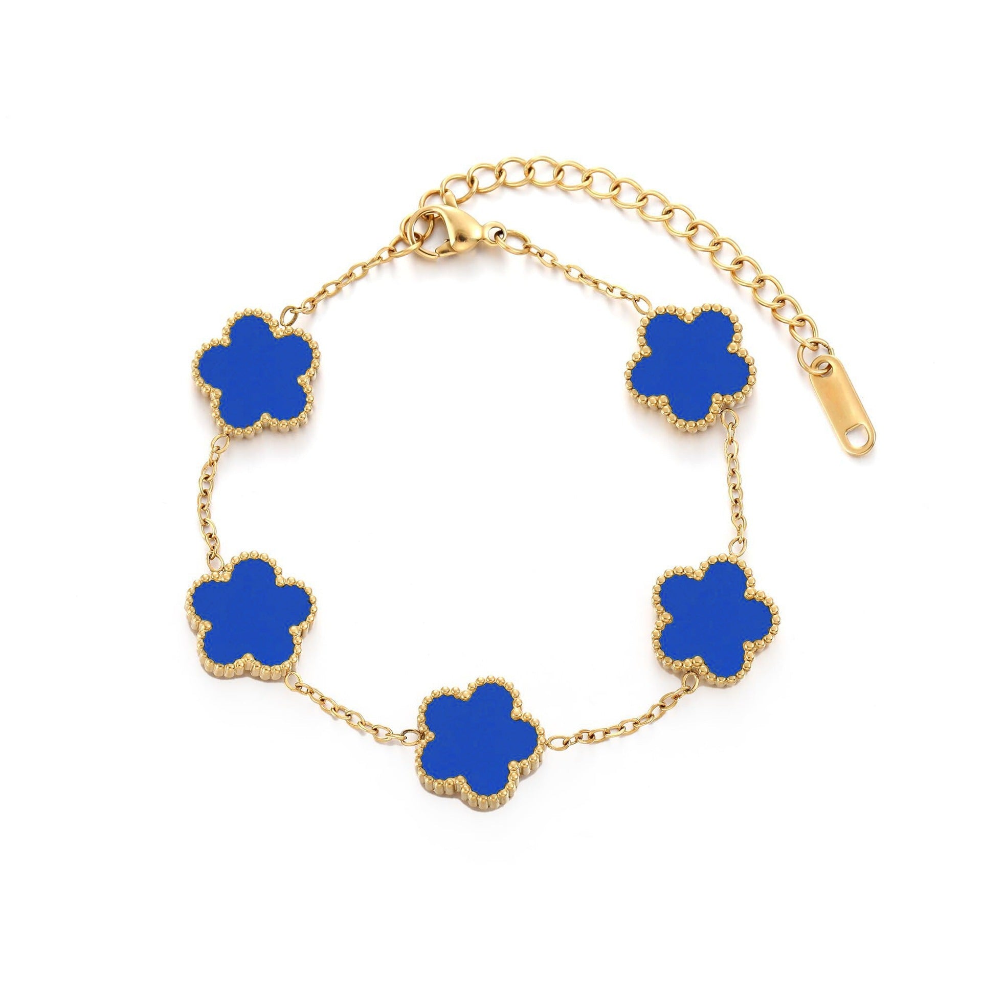 Pulsera con Dije de Trebol de Cinco Petalos / Clover Five-Petal Bracelet Jewelry