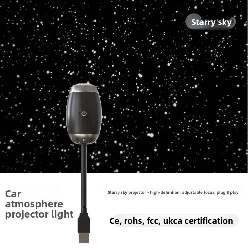 Luz Ambiental con Proyección de Cielo Estrellado para Automóvil USB / USB Car Starry Sky Projection Atmosphere Light