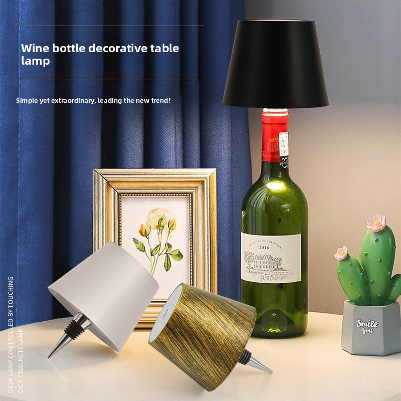 Lampara USB de Mesa Recargable con Diseño de tapa de Botella / USB Rechargeable Bottle Table Lamp