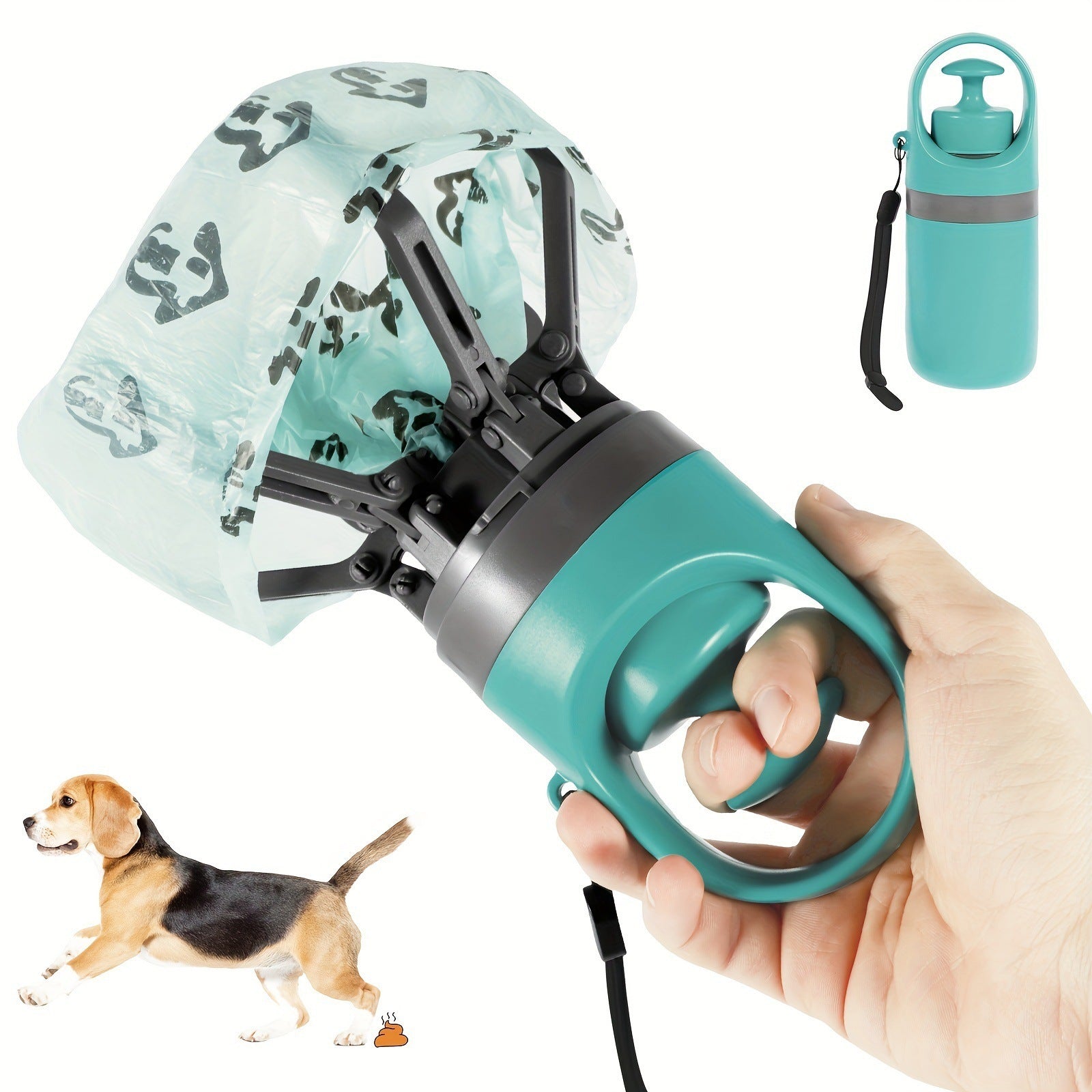 Recogedor Portatil para Desechos de Perro con Bolsas / Portable Dog Poop Scooper with Waste Bags