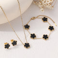 Pulsera con Dije de Trebol de Cinco Petalos / Clover Five-Petal Bracelet Jewelry