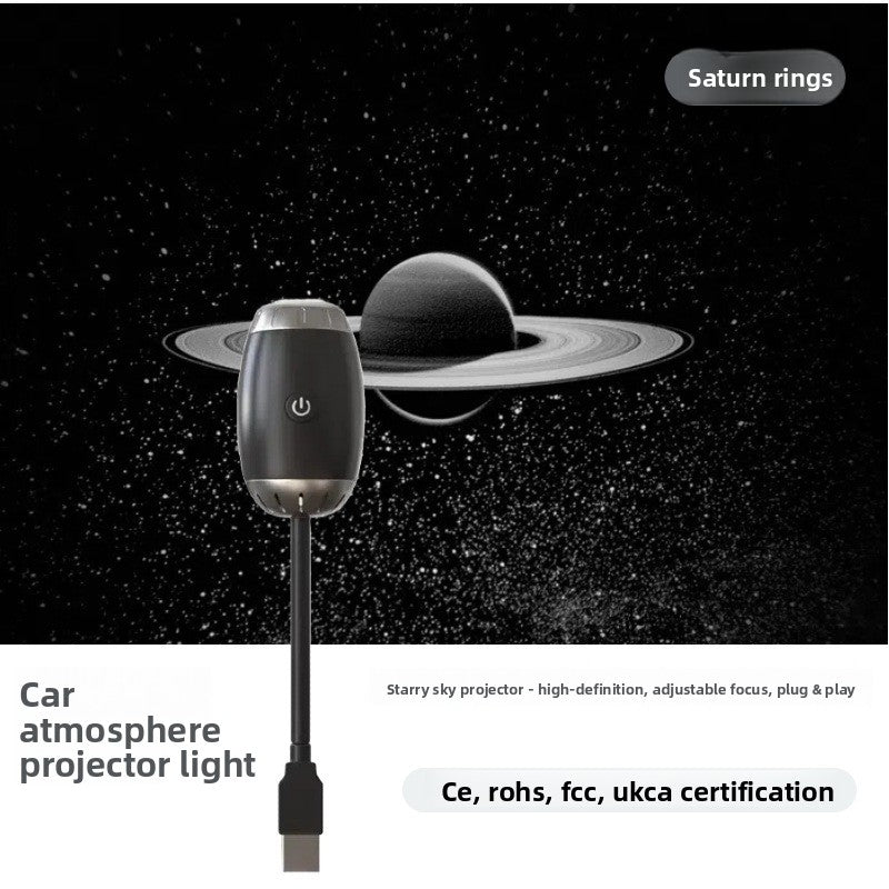 Luz Ambiental con Proyección de Cielo Estrellado para Automóvil USB / USB Car Starry Sky Projection Atmosphere Light