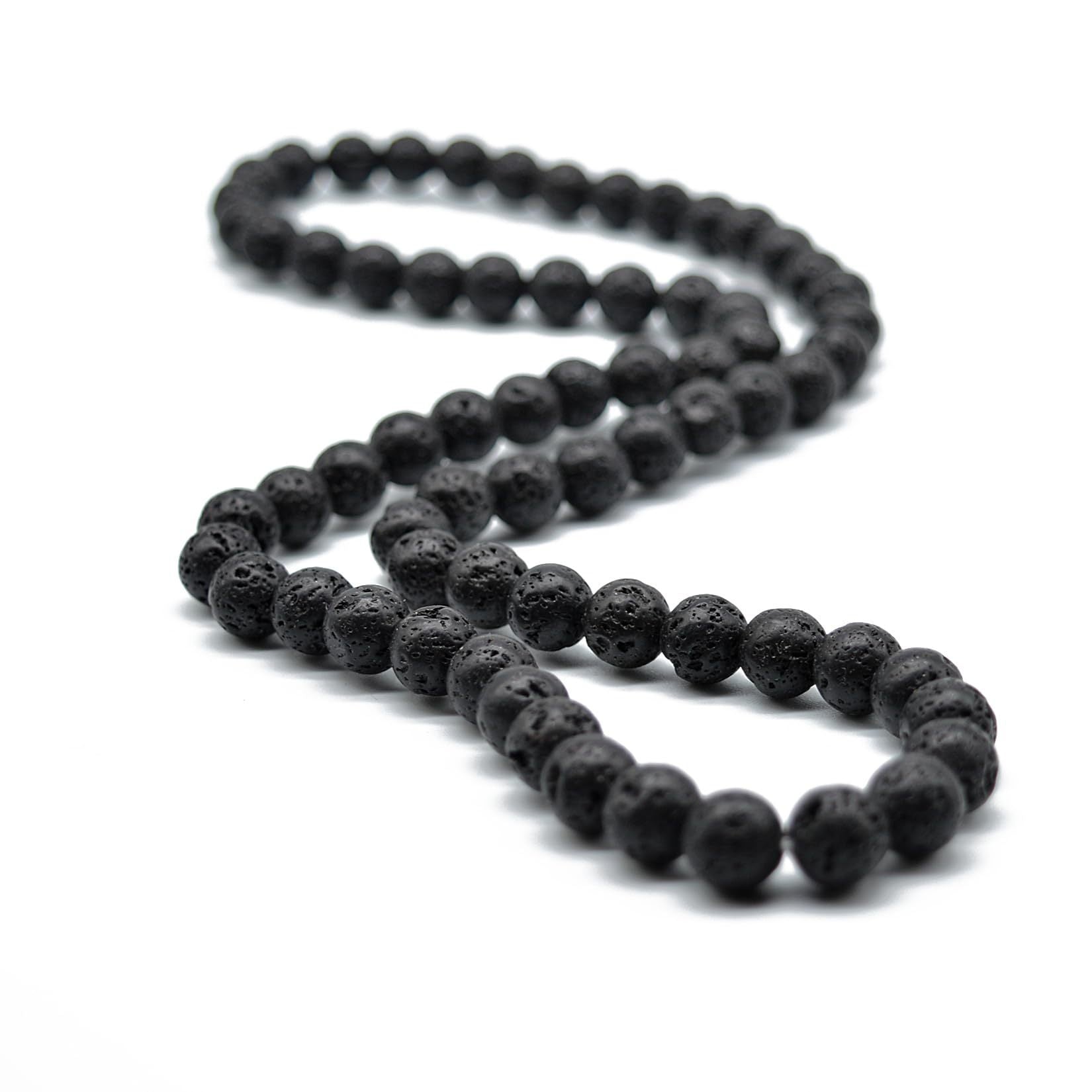 Collar de cuentas de piedra natural hecho a mano para hombre / Handmade Natural Stone Bead Necklace for Men