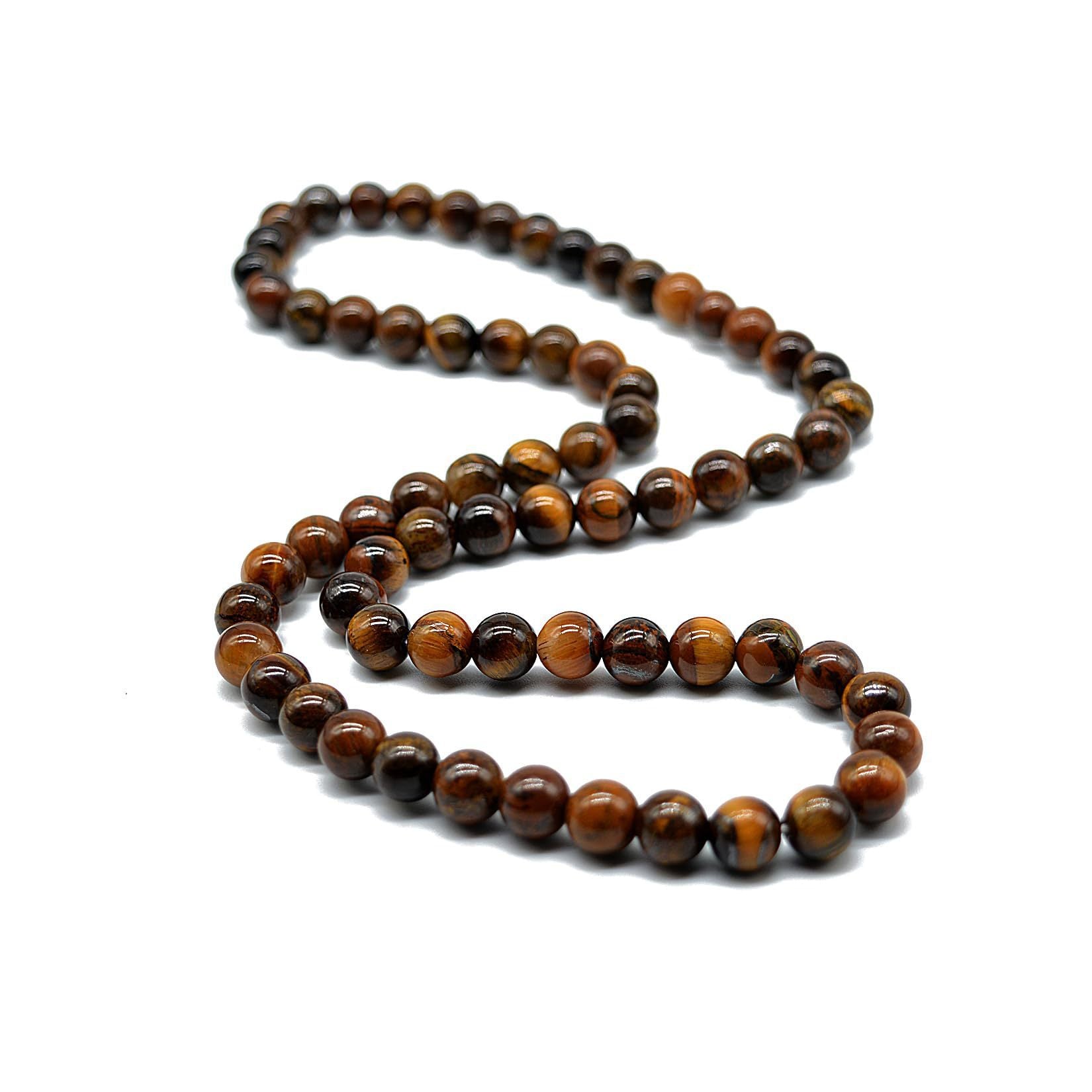 Collar de cuentas de piedra natural hecho a mano para hombre / Handmade Natural Stone Bead Necklace for Men