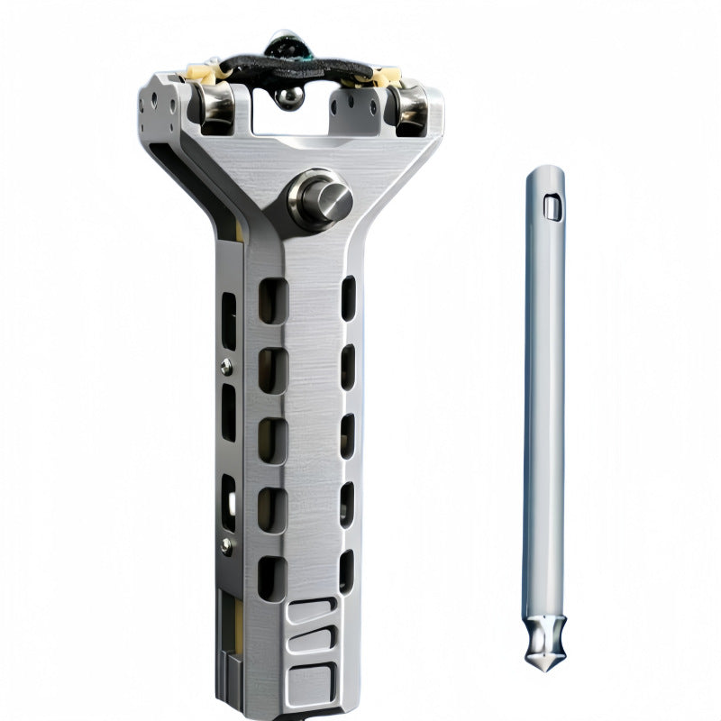Resortera de aluminio automatica con cargador para tiro al aire libre de bolas de acero / Automatic Magazine Loading Slingshot for Outdoor Shooting